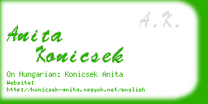 anita konicsek business card